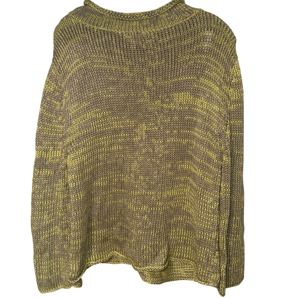 Caravan Vintage Pullover Womens M/L Green Brown Cotton Sweater